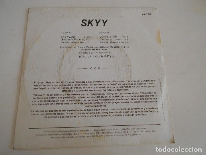 Discos de vinilo: SKYY-SINGLE SKYYZOO-PROMO-NUEVO - Foto 2