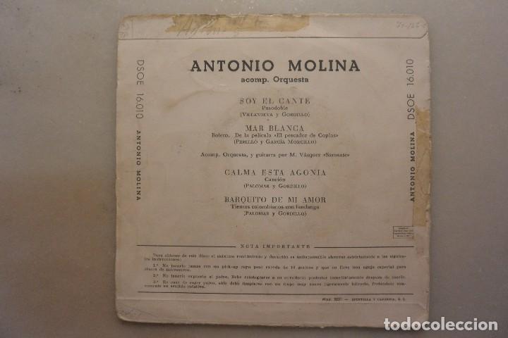 Discos de vinilo: SEGUNDO DISCO ANTONIO MOLINA SOY EL CANTE. ODEON - Foto 2