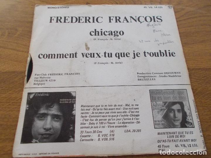 Discos de vinilo: FREDERIC FRANCOIS. CHICAGO. - Foto 2