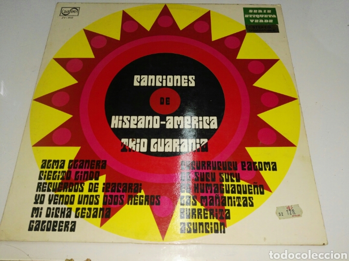 Disques de vinyle: Trio Guarania- LP Canciones de Hispano-America- Zafiro 1969 Espa&ntilde;a 4