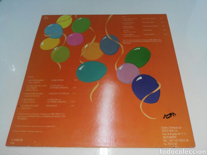 Discos de vinilo: LP Carnaval tropical- Variado- Discos Aspa 1989 Espa&ntilde;a 4 - Foto 2