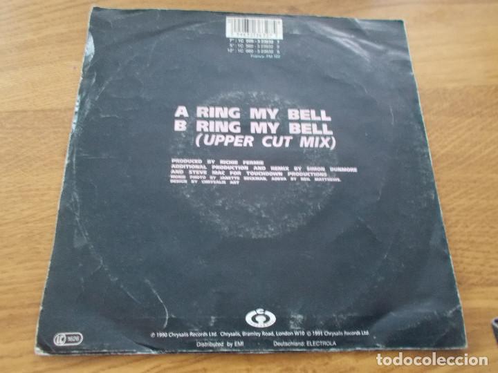 Discos de vinilo: MONIE LOVE. vs ADEVA. RING MY BELL. - Foto 2
