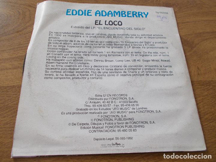Discos de vinilo: EDDIE ADAMBERRY. EL LOCO.. - Foto 2