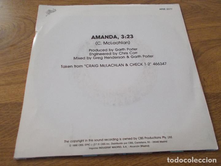 Discos de vinilo: CRAIG McLACHLAN & CHECK 1-2. AMANDA.  DISCO PROMO - Foto 2