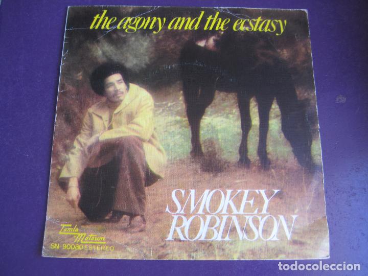 Vinyl records: SMOKEY ROBINSON Sg MOTOWN 1976 - the agony and the ecstasy/ wedding song FUNK SOUL MIRACLES