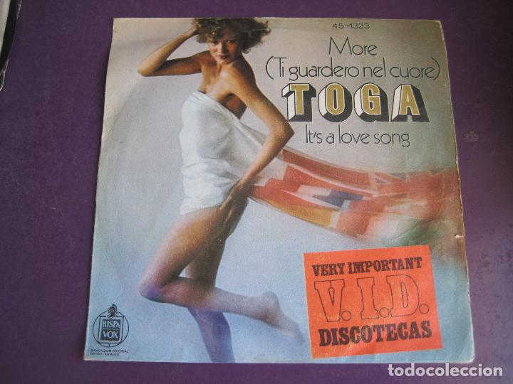 Discos de vinilo: TOGA Sg HISPAVOX 1976 - more (ti guardero nel cuore) / it's a love song - FUNK ITALO DISCO