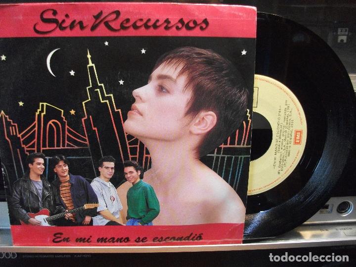 Discos de vinilo: SIN RECURSOS. EN MI MANO SE ESCONDIO EMI-ODEON 1991 - Foto 1