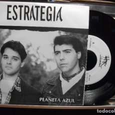 Discos de vinilo: ESTRATEGIA / PLANETA AZUL (SINGLE PROMO 1993) SOLO CARA A CON HOJA PROMO. Lote 102737947