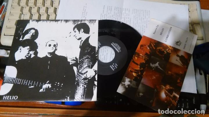 Discos de vinilo: Helio single combusti&oacute;n 1991 con hoja promo y postal - Foto 1