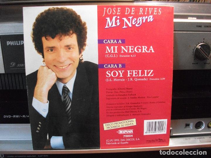 Discos de vinilo: SINGLE DE JOSE DE RIVES-MI NEGRA - Foto 2