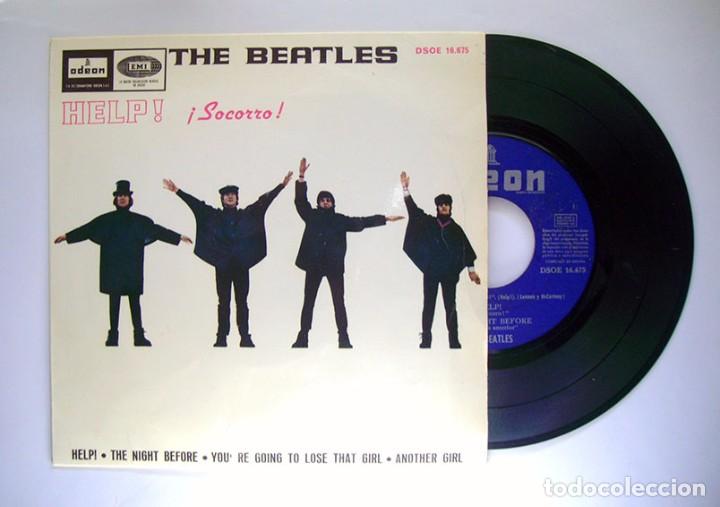 Discos de vinilo: EP. SINGLE . VINILO - THE BEATLES . HELP . ODEON 1965 - Foto 1
