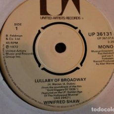 Discos de vinilo: * WINIFRED SHAW (MUSICAL WOLLYWOOD 1935) (SINGLE UK ENGLAND 1972) DICK POWELL - LULLABY OF BROADWAY