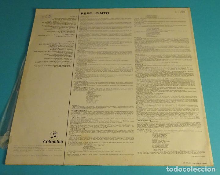 Discos de vinilo: PEPE PINTO. COLUMBIA - Foto 2