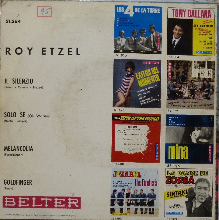 Discos de vinilo: ROY ETZEL - IL SILENZIO - Foto 2
