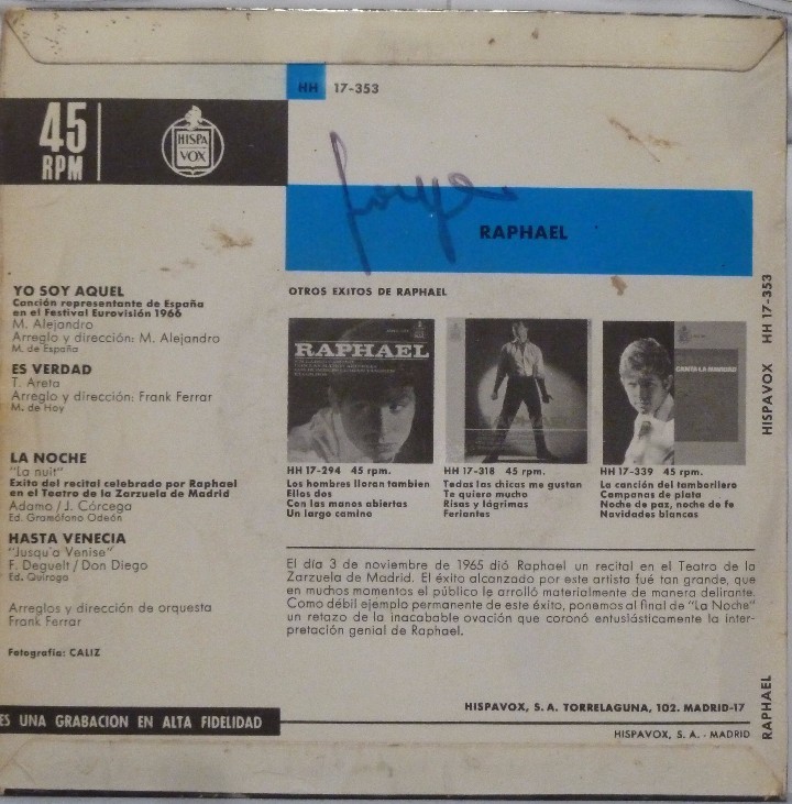 Discos de vinilo: RAPHAEL - YO SOY AQUEL - Foto 2
