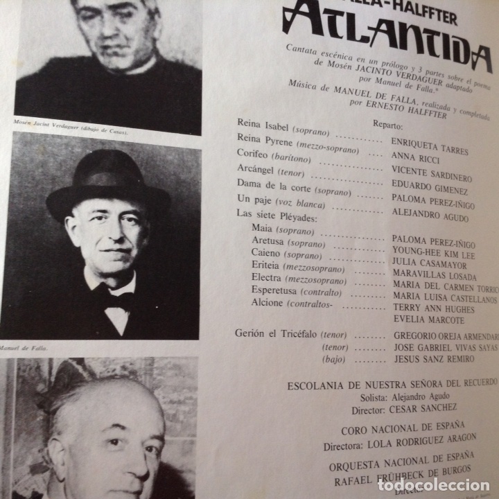 Discos de vinilo: Atl&aacute;ntida. Falla- Haffter. 2 LP m&aacute;s libreto - Foto 3