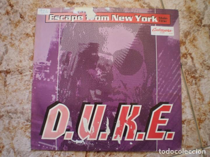 Discos de vinilo: D.U.K.E. ESCAPE FROM NEW YORK. JOHN CARPENTER. - Foto 1