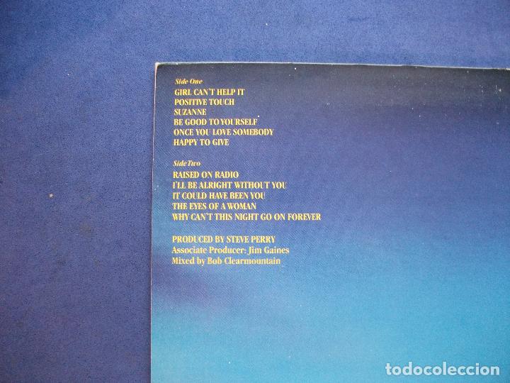 Discos de vinilo: JOURNEY RAISED ON RADIO LP SPAIN 1986 PEPETO TOP - Foto 3 - 103033923