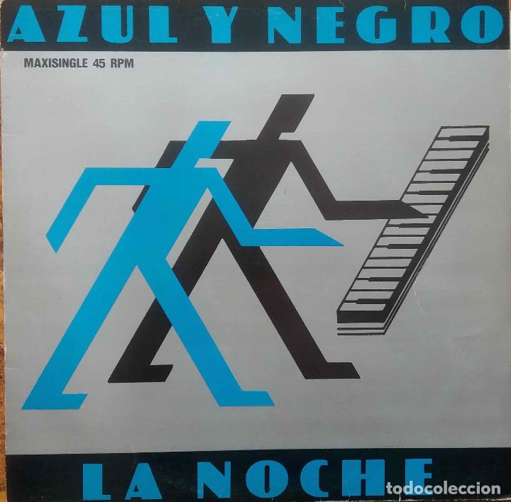 Discos de vinilo: AZUL Y NEGRO, LA NOCHE. MAXI SINGLE 2 TEMAS - Foto 1