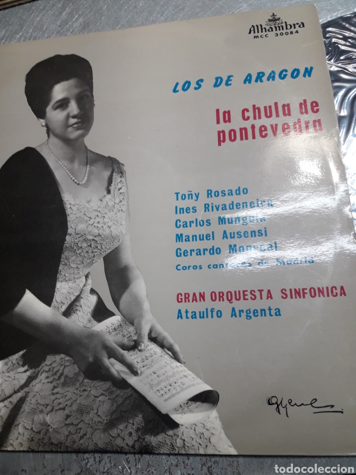Discos de vinilo: LP Los de Arag&oacute;n La Chula de Pontevedra 1960 - Foto 2