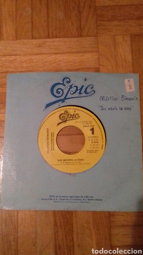 Discos de vinilo: Objetivo Birmania Que Importa la Edad single promo - Foto 1