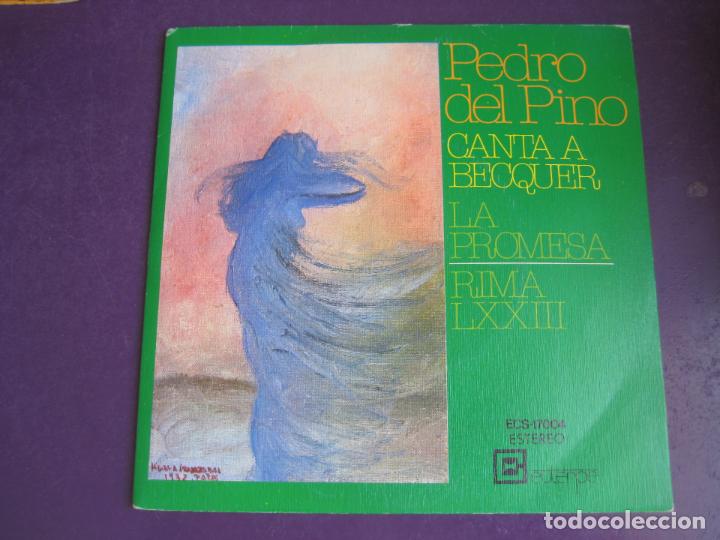 Discos de vinilo: PEDRO DEL PINO Sg EUTERPE 1976 la promesa / rima LXXIII que solos se quedan los muertos - FOLK