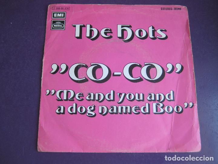 Discos de vinilo: THE HOTS Sg EMI 1971 co-co/ me and you and a dog named boo