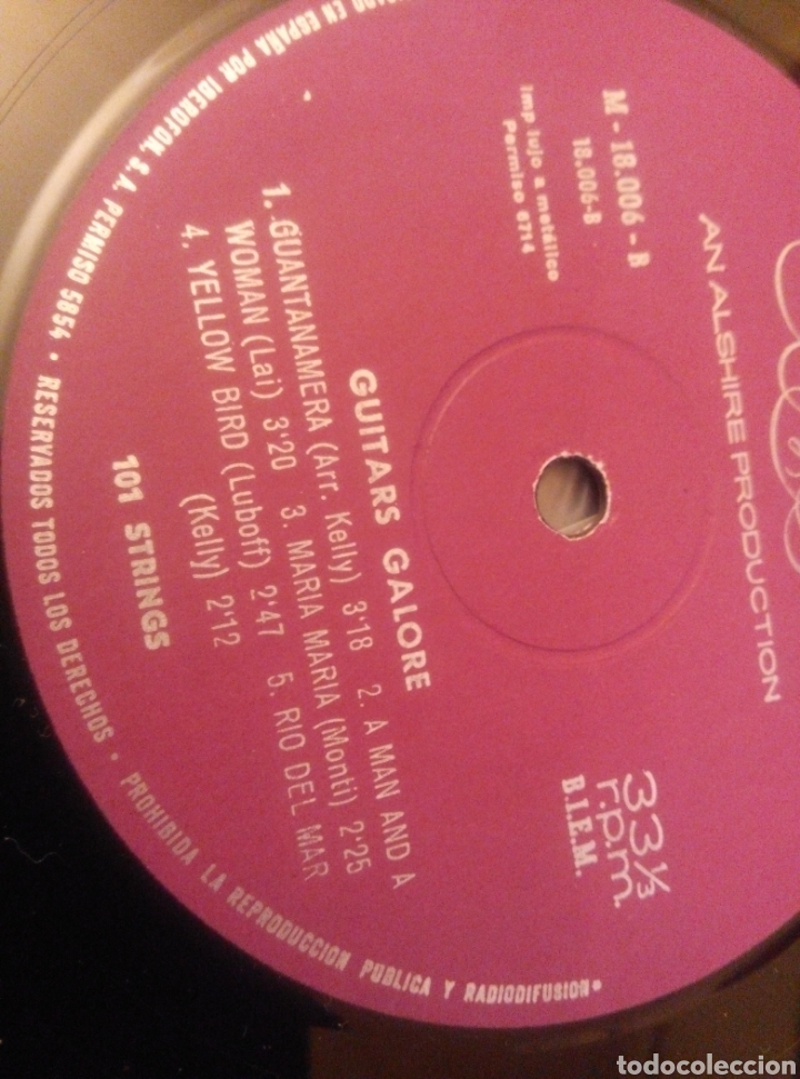 Discos de vinilo: 101 STRINGS / LP - GUITARS GALORE. - Foto 3