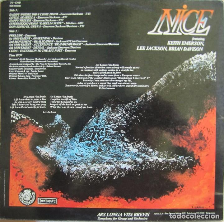 Discos de vinilo: NICE, THE (KEITH EMERSON): ARS LONGA VITA BREVIS - Foto 2