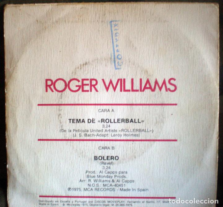 Discos de vinilo: Tema De Rollerball - Roger Williams - Foto 2