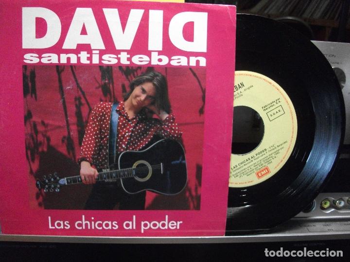Discos de vinilo: DAVID SANTISTEBAN LAS CHICAS AL PODER  1992 EMI PROMO DOBLE CARA - Foto 1