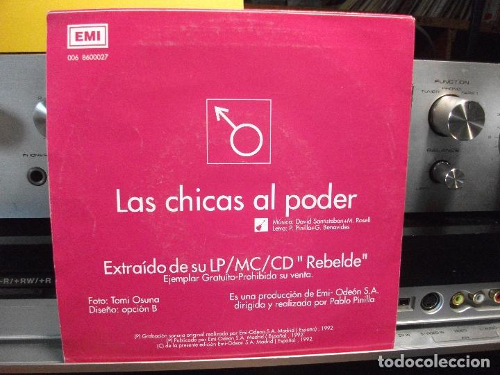 Discos de vinilo: DAVID SANTISTEBAN LAS CHICAS AL PODER  1992 EMI PROMO DOBLE CARA - Foto 2