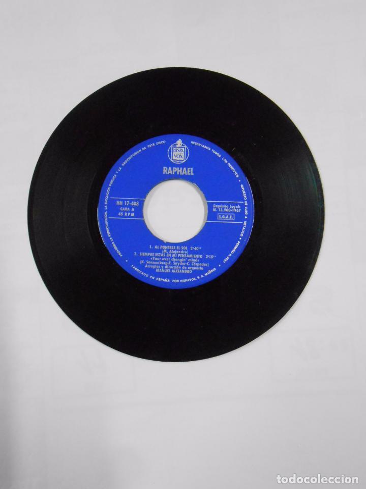 Discos de vinilo: RAPHAEL. AL PONER EL SOL. YO SOLO. SIN CARPETA. TDKDS9 - Foto 2