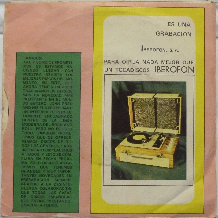 Discos de vinilo: JOHN FRED AND HIS PLAYBOYS - Foto 2
