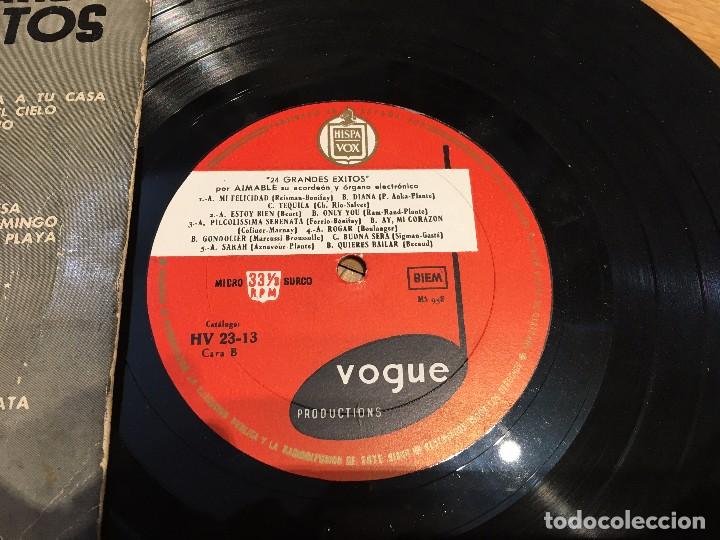 Discos de vinilo: VINILO AIMABLE 24 GRANDES EXITOS ACORDEON PARIS VOGUE - Foto 2