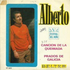 Discos de vinilo: ALBERTO. SINGLE PROMOCIONAL. SELLO BELTER. EDITADO EN ESPAÑA. AÑO 1969