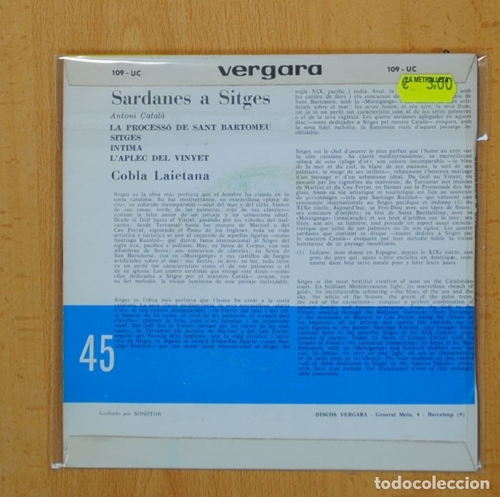 Discos de vinilo: ANTONI CATALA - LA PROCESSO DE SANT BARTOMEU + 3 - EP - Foto 2