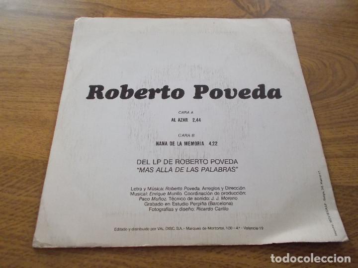 Discos de vinilo: ROBERTO POVEDA. M&Aacute;S ALL&Aacute; DE LAS PALABRAS. - Foto 2