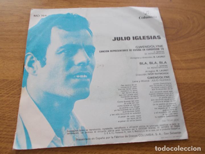 Discos de vinilo: JULIO IGLESIAS. GWENDOLYNE. BLA,BLA,BLA, - Foto 2
