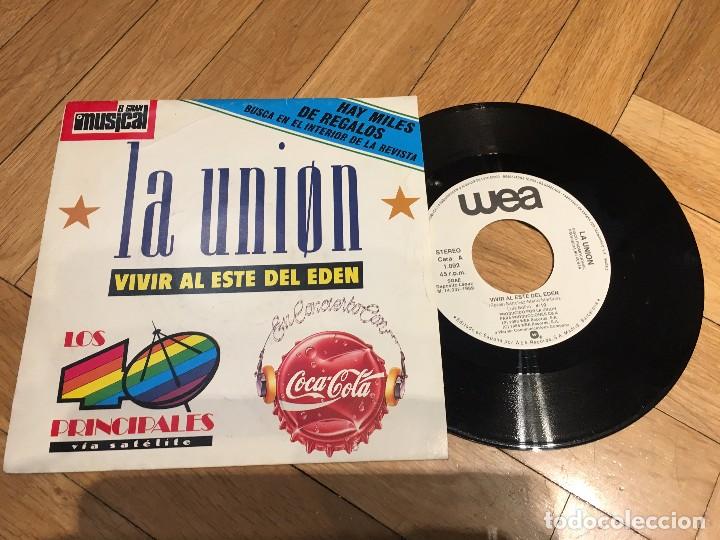 Discos de vinilo: VINILO SINGLE LA UNION VIVIR AL ESTE DEL EDEN WEA 1989 - Foto 1