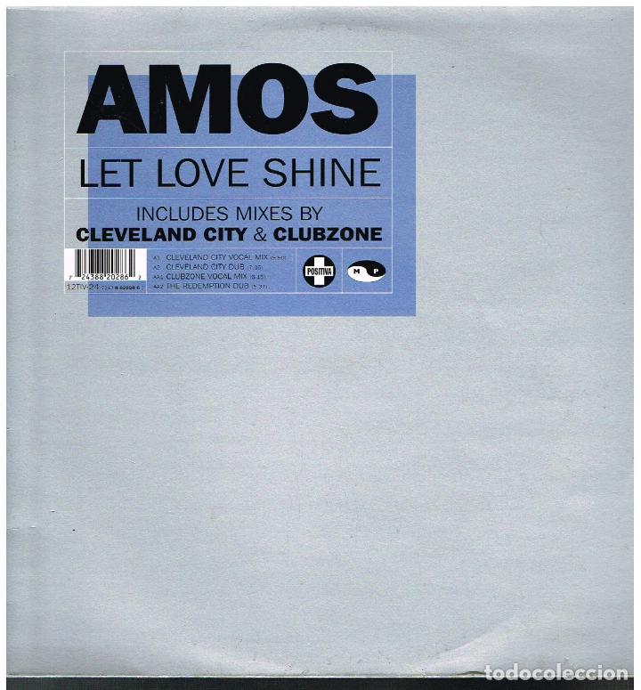 Discos de vinilo: AMOS - LET LOVE SHINE (4 VERSIONES) - MAXISINGLE 1995 - Foto 1