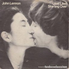 Discos de vinilo: JOHN LENNON - JUST LIKE STARTING OVER - SINGLE ESPAÑOL DE VINILO