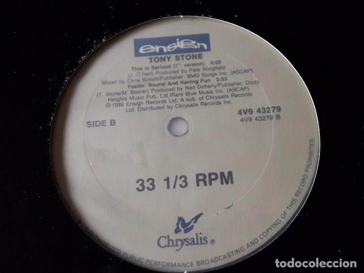 Discos de vinilo: Tony Stone - This Is Serious - 1988 - Foto 2
