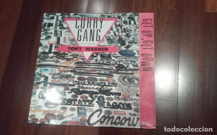 Discos de vinilo: Curry gang featuring tony warren-get up,get down.maxi - Foto 1