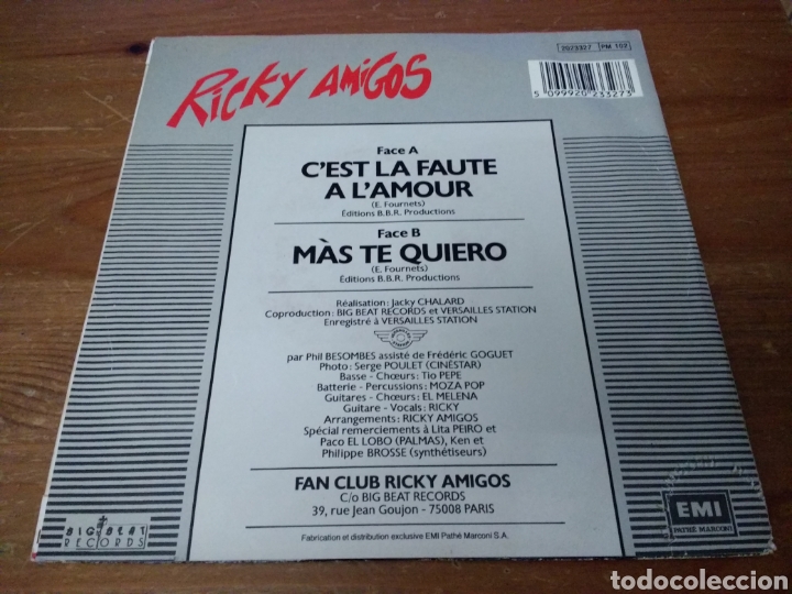 Discos de vinilo: Ricky Amigos - Cest la faute a lamour - - Foto 2