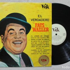 Discos de vinilo: FATS WALLER EL VERDADERO FATS WALLER LP VINYL MADE IN SPAIN 1963. Lote 103849631
