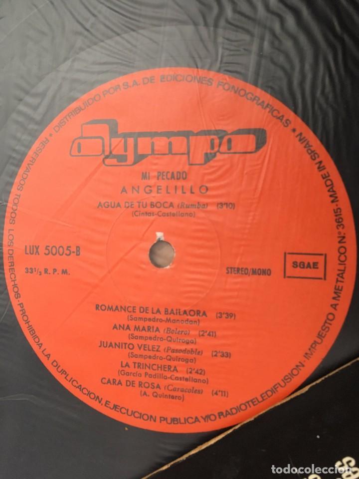Discos de vinilo: DISCO VINILO MI PECADO ANGELILLO OLYMPO - Foto 2