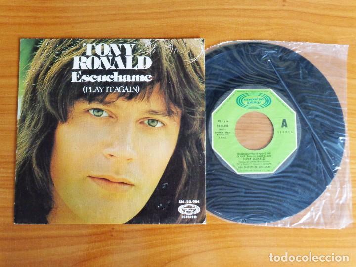 Discos de vinilo: SINGLE VINILO TONY RONALD - ESCUCHAME. - Foto 1