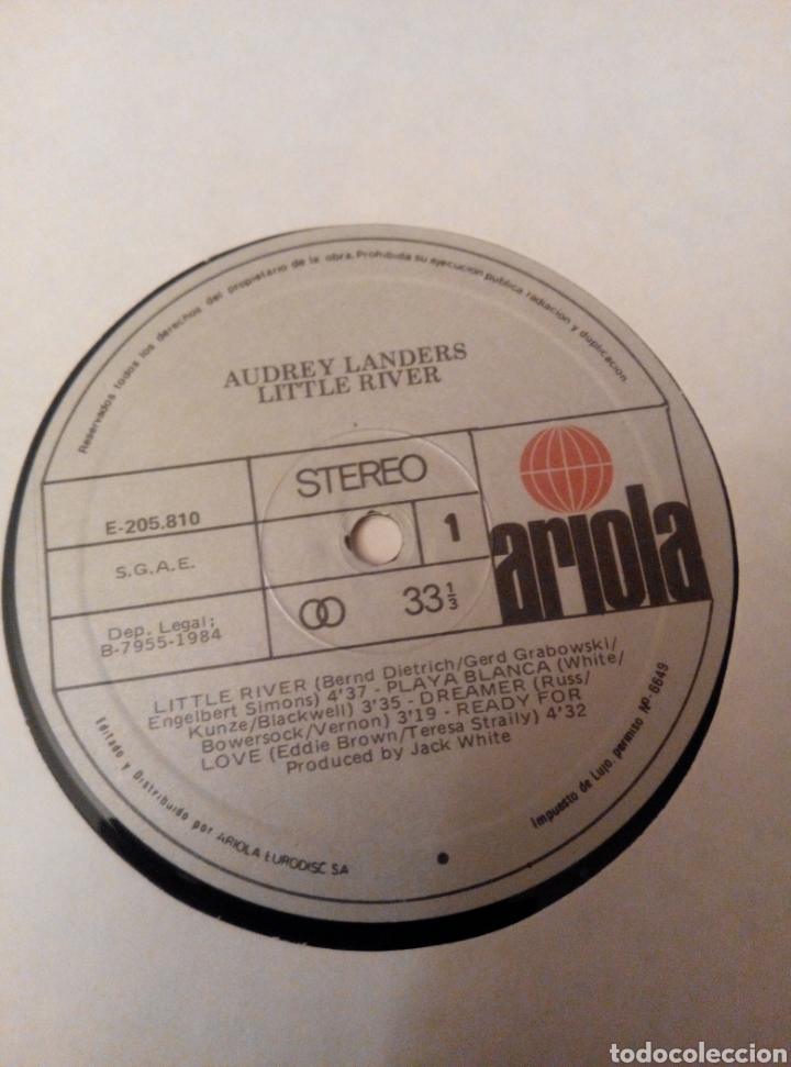 Discos de vinilo: AUDREY LANDERS. LP LITTLE RIVER. - Foto 4
