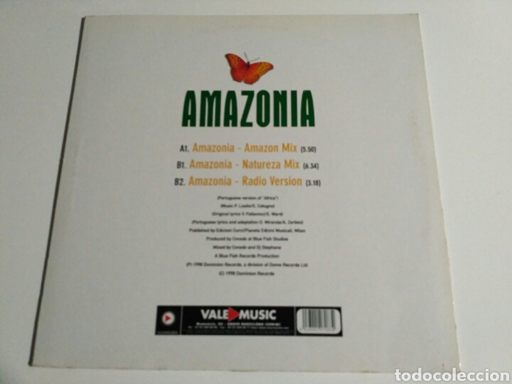 Discos de vinilo: Covado&nbsp;Featuring&nbsp;Diana Miranda&nbsp;&lrm;-&nbsp;Amazonia - Foto 2